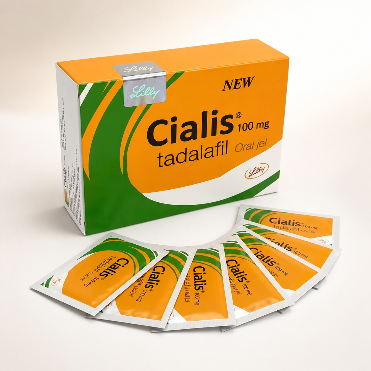 Cialis 7x100 mg orális zselé doboz