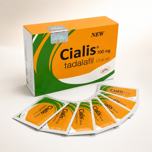 Cialis 7x100 mg orális zselé doboz