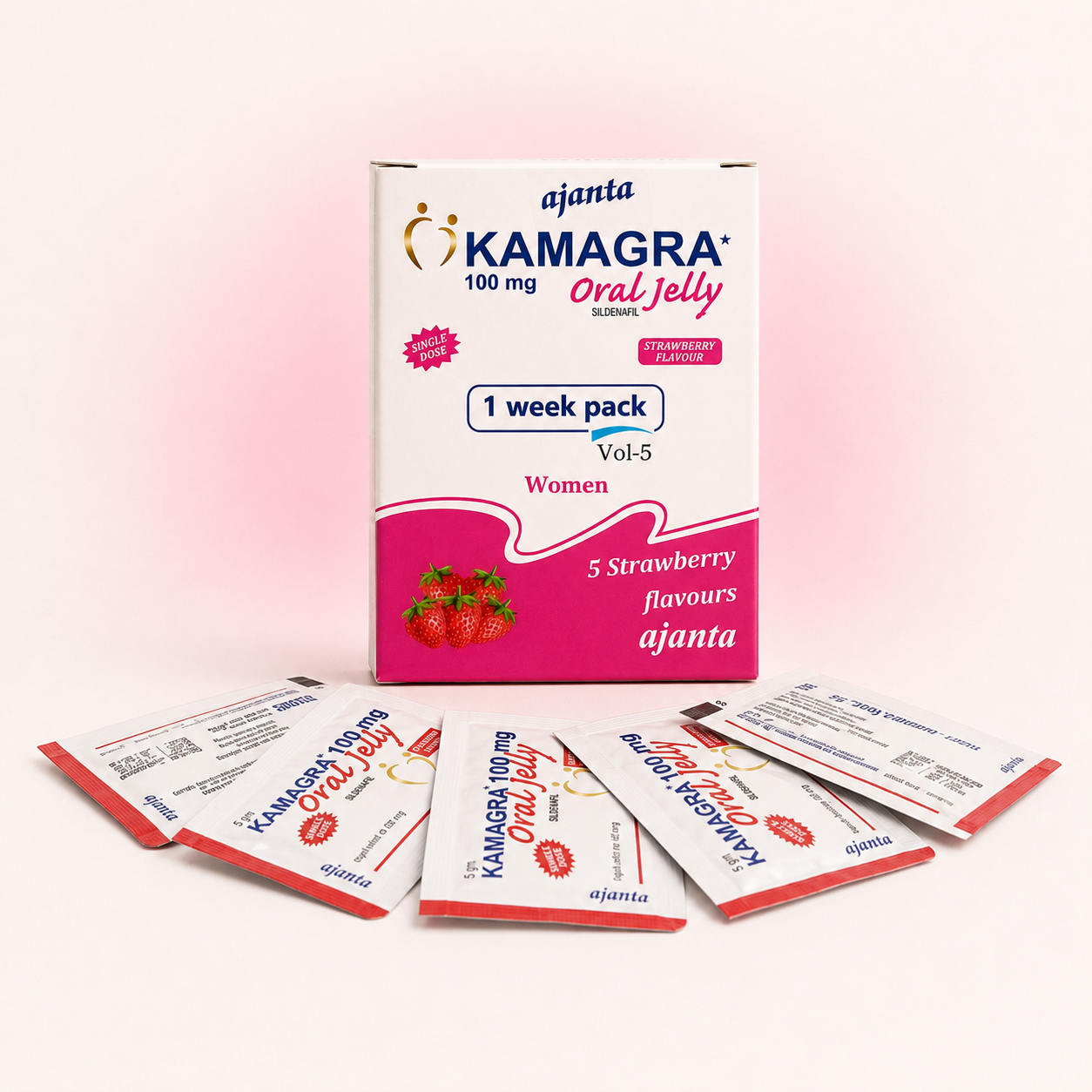 Kamagra eper ízű orális zselé 5x100mg